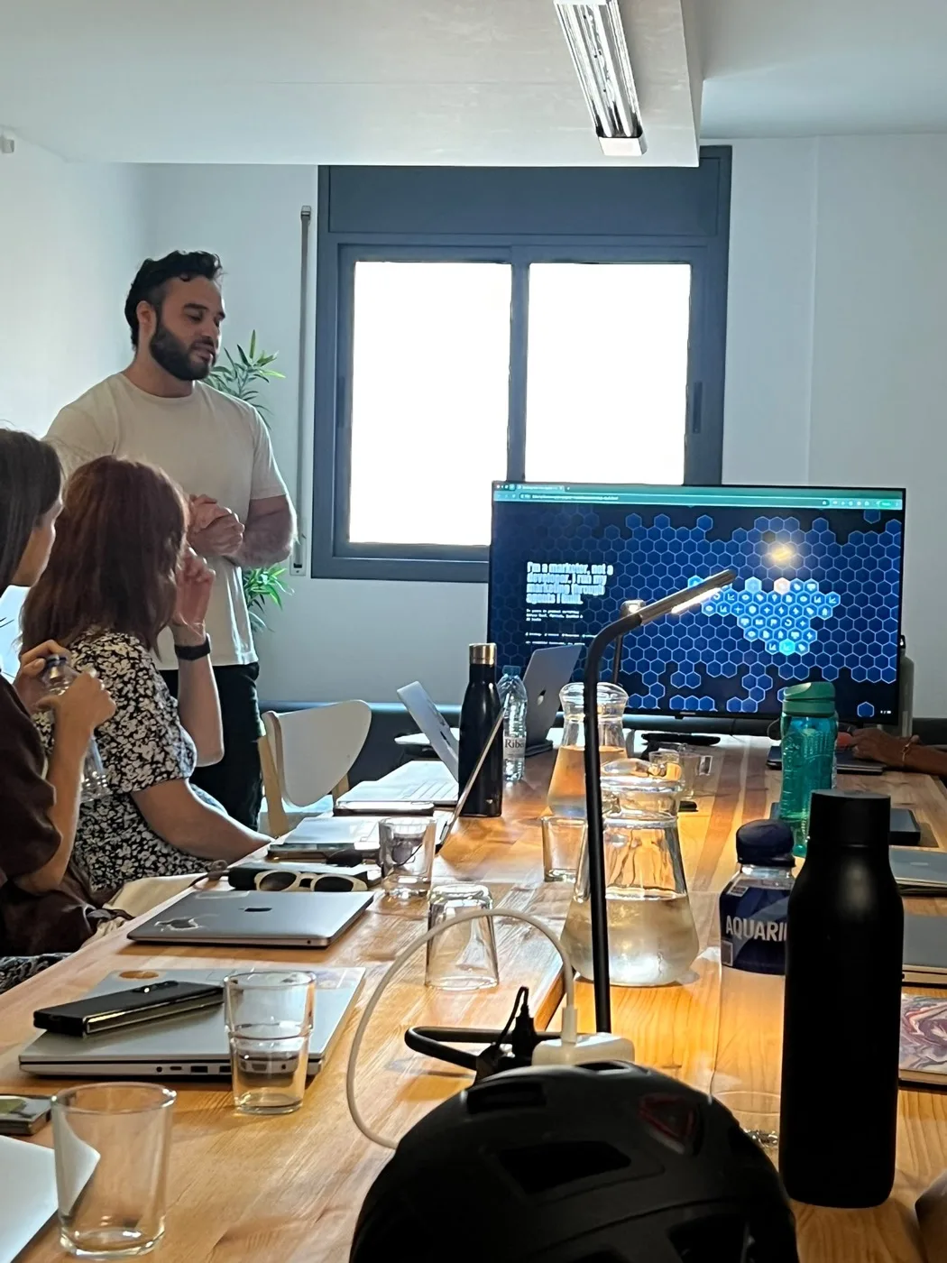 Building an AI agent live on screen during the workshop